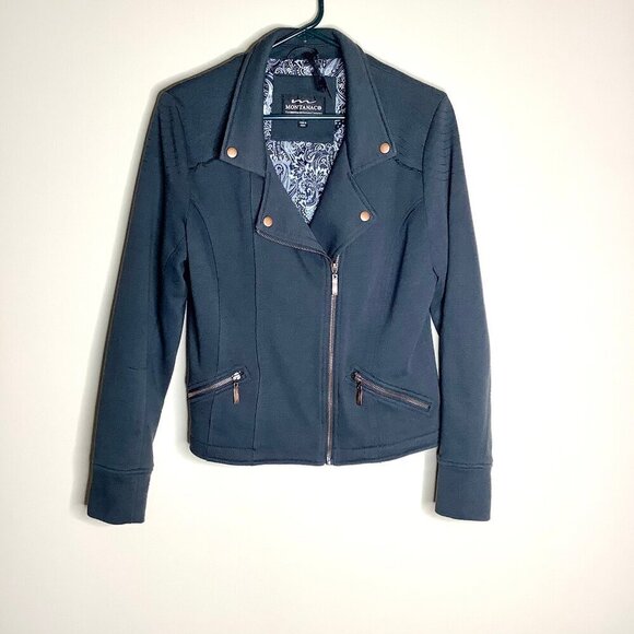 Montanaco Jackets & Blazers - Montanaco Moto-Style Greenish-Gray Jacket, Size M